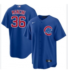 Men Chicago Cubs Trey Mancini #36 Blue Cool Base Stitched MLB Jersey