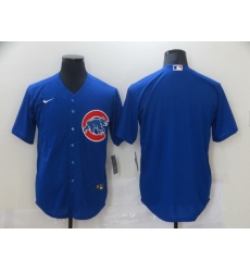 Men Nike Chicago Cubs Blue Blank Cool base Jersey