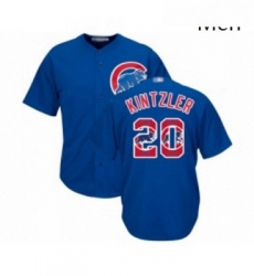 Mens Chicago Cubs 20 Brandon Kintzler Authentic Royal Blue Team Logo Fashion Cool Base Baseball Jersey 