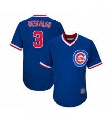 Mens Chicago Cubs 3 Daniel Descalso Royal Blue Cooperstown Flexbase Authentic Collection Baseball Jersey
