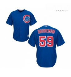 Mens Chicago Cubs 59 Kendall Graveman Replica Royal Blue Alternate Cool Base Baseball Jersey 