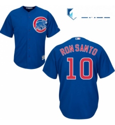 Mens Majestic Chicago Cubs 10 Ron Santo Replica Royal Blue Alternate Cool Base MLB Jersey