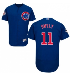 Mens Majestic Chicago Cubs 11 Drew Smyly Royal Blue Alternate Flex Base Authentic Collection MLB Jersey