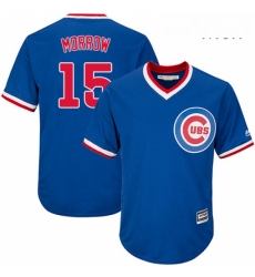 Mens Majestic Chicago Cubs 15 Brandon Morrow Replica Royal Blue Cooperstown Cool Base MLB Jersey 