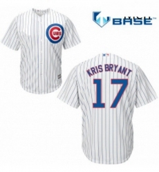 Mens Majestic Chicago Cubs 17 Kris Bryant Replica White Home Cool Base MLB Jersey