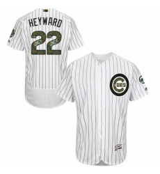 Mens Majestic Chicago Cubs 22 Jason Heyward Authentic White 2016 Memorial Day Fashion Flex Base MLB Jersey 