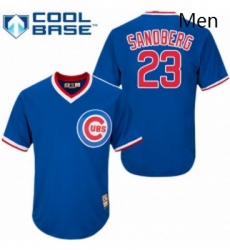 Mens Majestic Chicago Cubs 23 Ryne Sandberg Authentic Royal Blue Cooperstown MLB Jersey