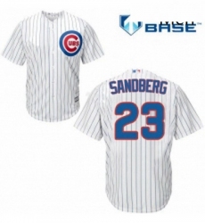 Mens Majestic Chicago Cubs 23 Ryne Sandberg Replica White Home Cool Base MLB Jersey
