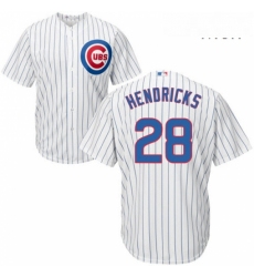 Mens Majestic Chicago Cubs 28 Kyle Hendricks Replica White Home Cool Base MLB Jersey