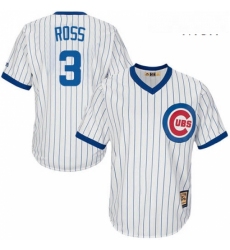 Mens Majestic Chicago Cubs 3 David Ross Replica White Home Cooperstown MLB Jersey