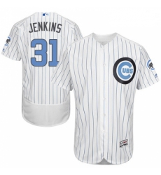 Mens Majestic Chicago Cubs 31 Fergie Jenkins Authentic White 2016 Fathers Day Fashion Flex Base MLB Jersey 