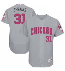 Mens Majestic Chicago Cubs 31 Fergie Jenkins Grey Mothers Day Flexbase Authentic Collection MLB Jersey