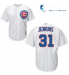 Mens Majestic Chicago Cubs 31 Fergie Jenkins Replica White Home Cool Base MLB Jersey