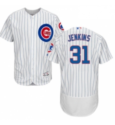 Mens Majestic Chicago Cubs 31 Fergie Jenkins White Home Flex Base Authentic Collection MLB Jersey