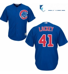Mens Majestic Chicago Cubs 41 John Lackey Replica Royal Blue Alternate Cool Base MLB Jersey