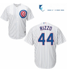 Mens Majestic Chicago Cubs 44 Anthony Rizzo Replica White Home Cool Base MLB Jersey