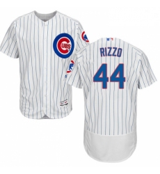 Mens Majestic Chicago Cubs 44 Anthony Rizzo White Home Flex Base Authentic Collection MLB Jersey
