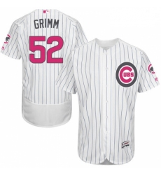 Mens Majestic Chicago Cubs 52 Justin Grimm Authentic White 2016 Mothers Day Fashion Flex Base MLB Jersey