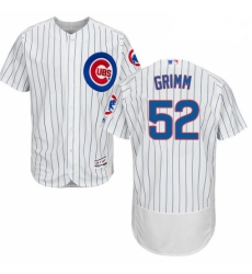Mens Majestic Chicago Cubs 52 Justin Grimm White Home Flex Base Authentic Collection MLB Jersey