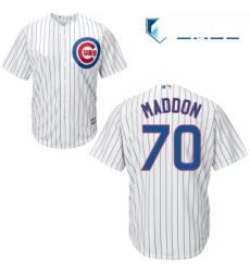 Mens Majestic Chicago Cubs 70 Joe Maddon Replica White Home Cool Base MLB Jersey