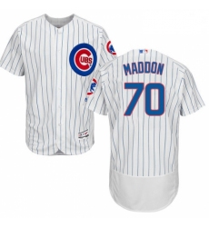 Mens Majestic Chicago Cubs 70 Joe Maddon White Home Flex Base Authentic Collection MLB Jersey