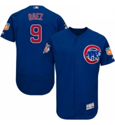 Mens Majestic Chicago Cubs 9 Javier Baez Royal Blue Alternate Flex Base Authentic Collection MLB Jersey