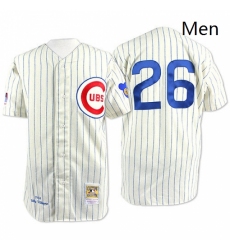 Mens Mitchell and Ness Chicago Cubs 26 Billy Williams Authentic Cream 1969 Throwback MLB Jersey