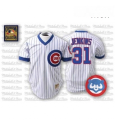 Mens Mitchell and Ness Chicago Cubs 31 Greg Maddux Replica White Throwback MLB Jersey