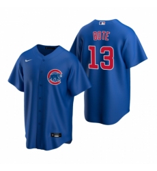 Mens Nike Chicago Cubs 13 David Bote Royal Alternate Stitched Baseball Jersey