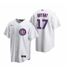 Mens Nike Chicago Cubs 17 Kris Bryant White Home Stitched Baseball Jerse