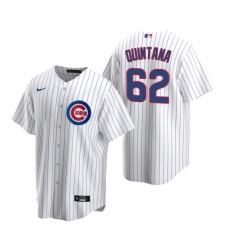 Mens Nike Chicago Cubs 62 Jose Quintana White Home Stitched Baseball Jersey