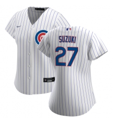 Chicago Cubs 44 #27 Seiya Suzuki Nike Women Home 2020 MLB Player Jersey White