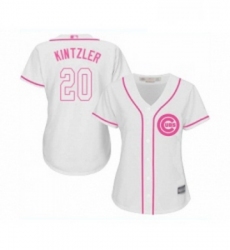 Womens Chicago Cubs 20 Brandon Kintzler Authentic White Fashion Baseball Jersey 