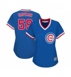 Womens Chicago Cubs 59 Kendall Graveman Authentic Royal Blue Cooperstown Baseball Jersey 