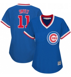 Womens Majestic Chicago Cubs 11 Drew Smyly Authentic Royal Blue Cooperstown MLB Jersey 