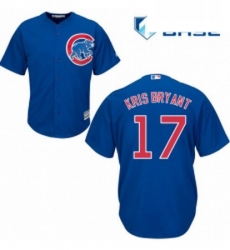 Womens Majestic Chicago Cubs 17 Kris Bryant Replica Royal Blue Alternate MLB Jersey