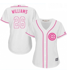 Womens Majestic Chicago Cubs 26 Billy Williams Authentic White Fashion MLB Jersey