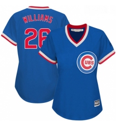 Womens Majestic Chicago Cubs 26 Billy Williams Replica Royal Blue Cooperstown MLB Jersey