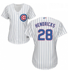 Womens Majestic Chicago Cubs 28 Kyle Hendricks Replica White Home Cool Base MLB Jersey