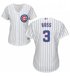 Womens Majestic Chicago Cubs 3 David Ross Authentic White Home Cool Base MLB Jersey