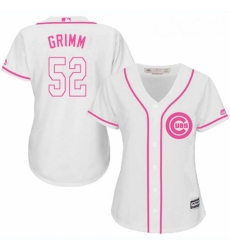 Womens Majestic Chicago Cubs 52 Justin Grimm Authentic White Fashion MLB Jersey
