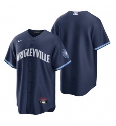 Youth Chicago Cubs Wrigleyville Navy 2021 City Connect Replica Jersey