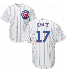 Youth Majestic Chicago Cubs 17 Mark Grace Authentic White Home Cool Base MLB Jersey