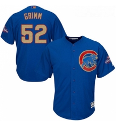 Youth Majestic Chicago Cubs 52 Justin Grimm Authentic Royal Blue 2017 Gold Champion Cool Base MLB Jersey