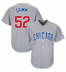 Youth Majestic Chicago Cubs 52 Justin Grimm Replica Grey Road Cool Base MLB Jersey