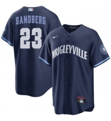 Youth Ryne Sandberg Chicago Cubs Wrigleyville 2021 City Connect Jersey