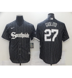 Chicago White Sox 27 Lucas Giolito Black 2021 City Connect Cool Base Jersey