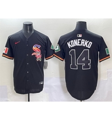 Men Chicago White Sox 14 Paul Konerko Black Mexico Limited Stitched Jersey Men Chicago White Sox 14 Paul Konerko Black Mexico Limited Stitched Jersey