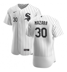 Men Chicago White Sox 30 Nomar Mazara Men Nike White Home 2020 Flex Base Player MLB Jersey