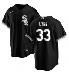 Men Chicago White Sox 33 Lance Lynn Black Cool Base Stitched Jersey